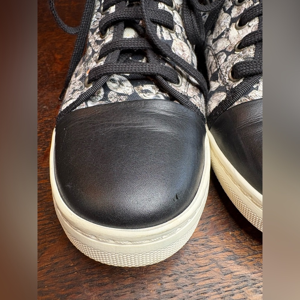 Lanvin Paris "Jewels" Diamond Print High Top Sneakers - Size 39 - Picture 10 of 12